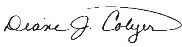diane colyer's signature